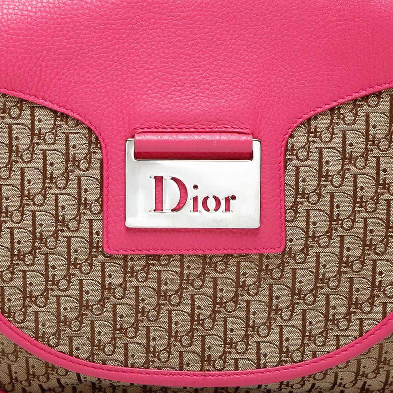Dior Shoulder Bag Street Chic Trotter Brown Pink