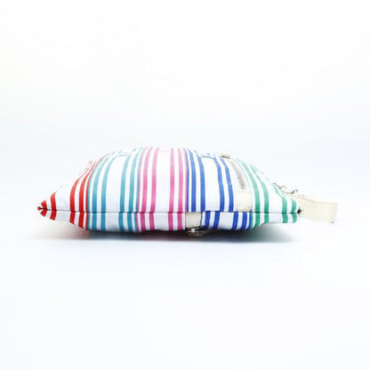 Chanel Clutch Cotton Canvas Multicolor CC Logo