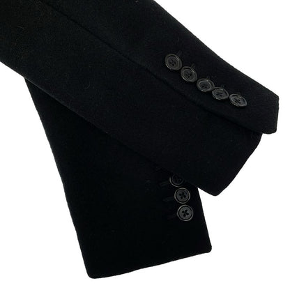 Saint Laurent Paris 14AW Wool Melton Double Chester Coat 362902 Black 34