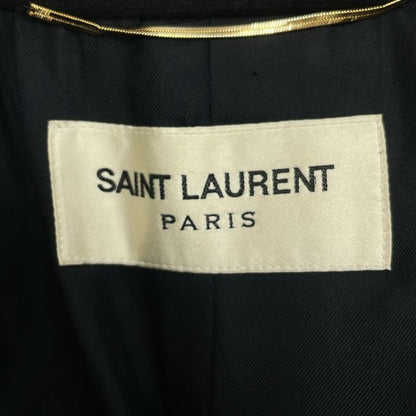 Saint Laurent Paris 14AW Wool Melton Double Chester Coat 362902 Black 34