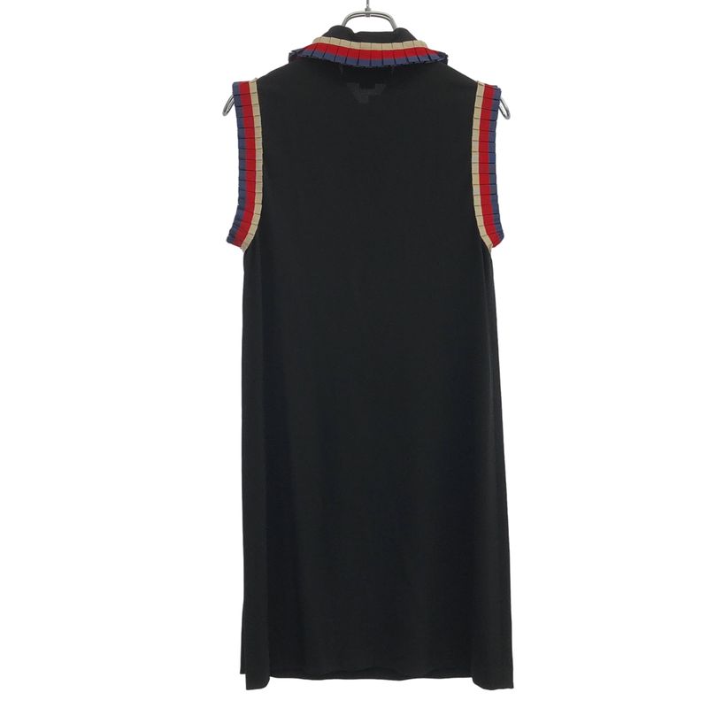 GUCCI Sherry Line Ruffle Sleeve Dress 457036-x5l50 Black L