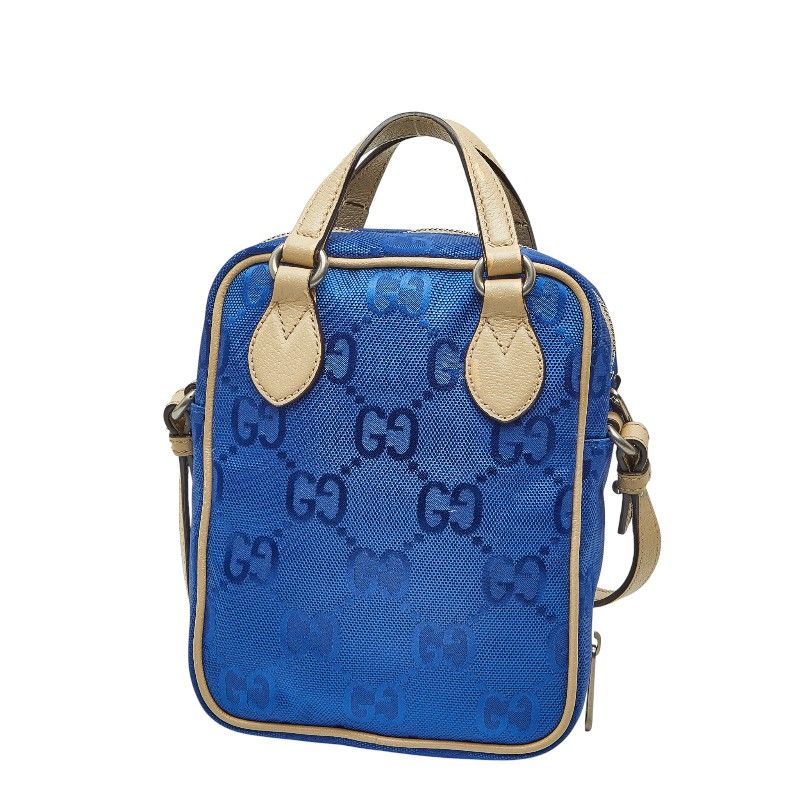 GUCCI GG Nylon Off The Grid Handbag Shoulder Bag 2WAY 625850 Blue - Nylon