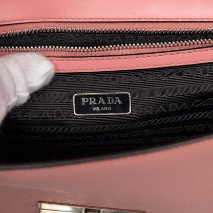 PRADA Chain Shoulder Bag 1bd034 Pink Sapphire Leather Women's PRADA