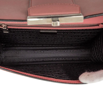 PRADA Chain Shoulder Bag 1bd034 Pink Sapphire Leather Women's PRADA