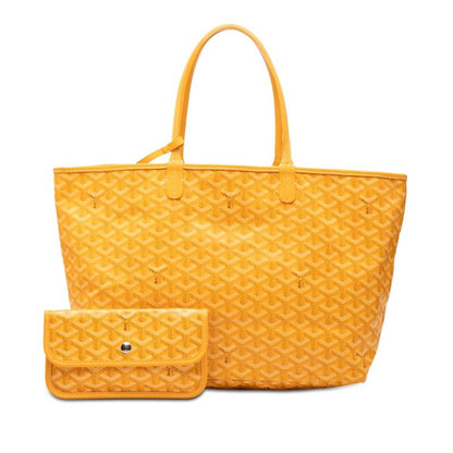 Goyard Saint Louis PM Tote Bag Shoulder Bag Yellow PVC Leather Women's Goyard