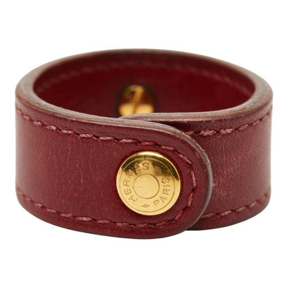 HERMES Nomad Glove Holder Wine Red Leather Women's HERMES