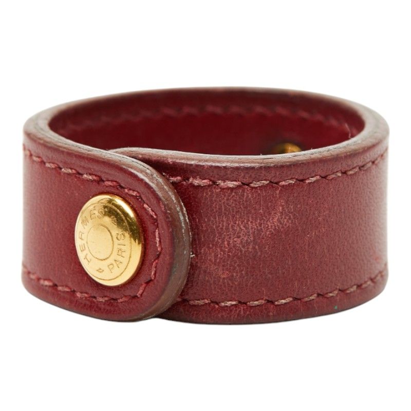HERMES Nomad Glove Holder Wine Red Leather Women's HERMES