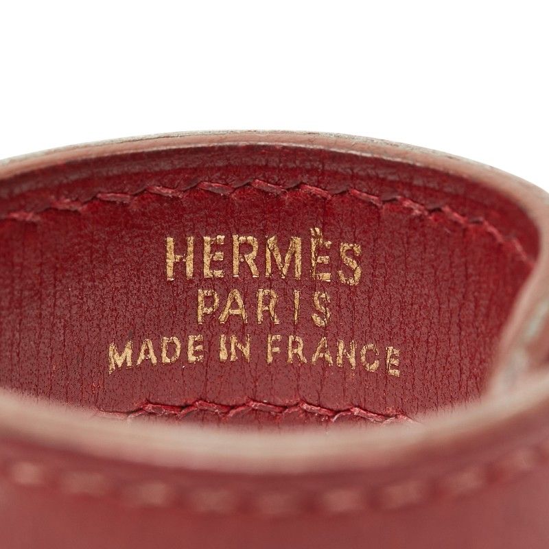 HERMES Nomad Glove Holder Wine Red Leather Women's HERMES
