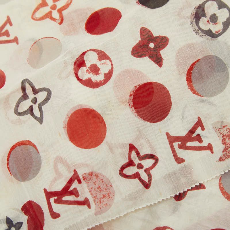 Louis Vuitton Monogram Dot White Multicolor- Cotton Silk Ladies Louis Vuitton