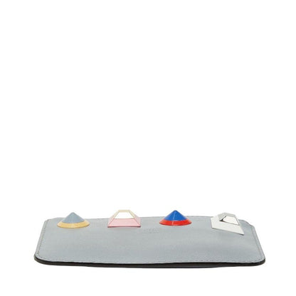 FENDI Studded Coin Case Key Case 8ap151 Gray - Multicolor - Leather Women's
