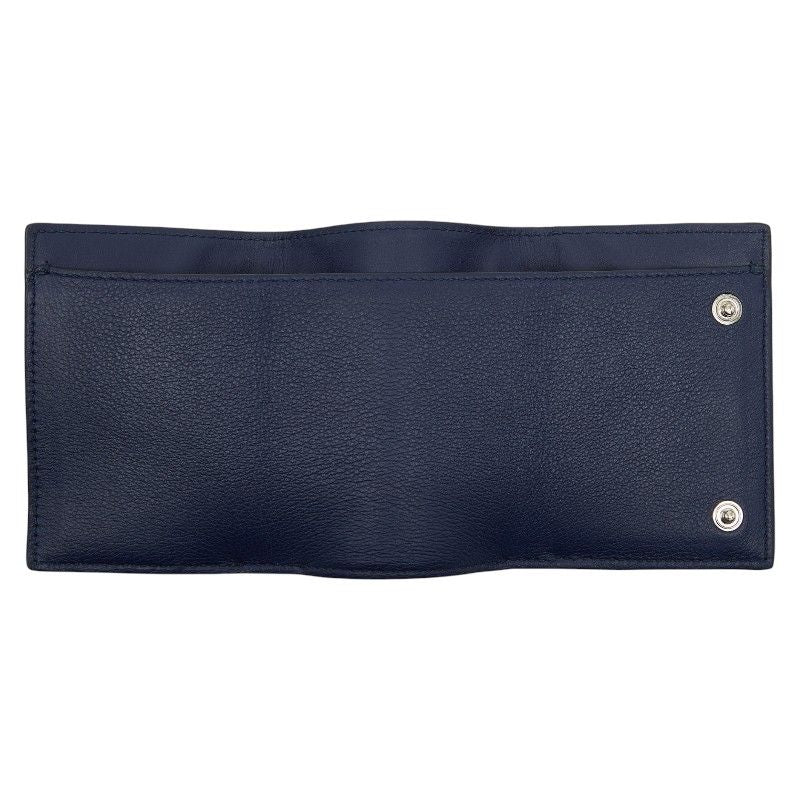LOEWE Linen Trifold Wallet Trifold Wallet Blue - Leather Women's LOEWE