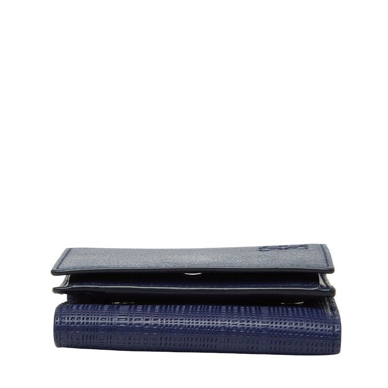 LOEWE Linen Trifold Wallet Trifold Wallet Blue - Leather Women's LOEWE