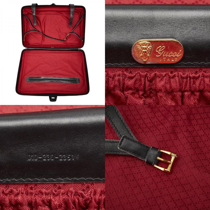 GUCCI Boston Bag Shoes Black Leather Women's GUCCI