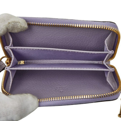 GUCCI Jumbo Gauthenticity Card Case Coin Case 726503 Beige Purple Canvas