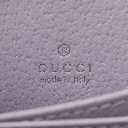 GUCCI Jumbo Gauthenticity Card Case Coin Case 726503 Beige Purple Canvas