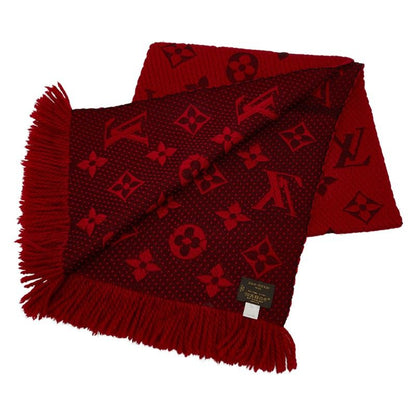 Louis Vuitton Echarpe Logomania Red Wool Silk Ladies Louis Vuitton