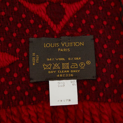 Louis Vuitton Echarpe Logomania Red Wool Silk Ladies Louis Vuitton