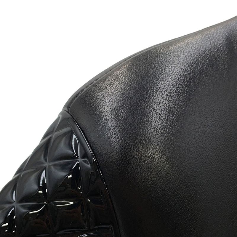 Chanel Short Boots CC Logo Patent Leather 37 1 2C