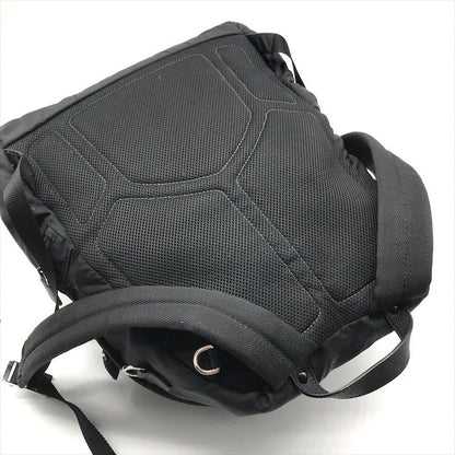 Prada Nylon Tessuto Triangle Logo Backpack Black