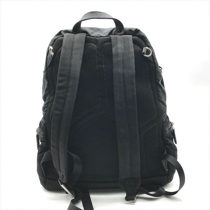 Prada Nylon Tessuto Triangle Logo Backpack Black