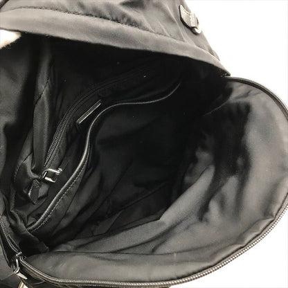 Prada Nylon Tessuto Triangle Logo Backpack Black
