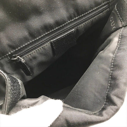Gucci Nylon Canvas Jackie Silver Backpack Black