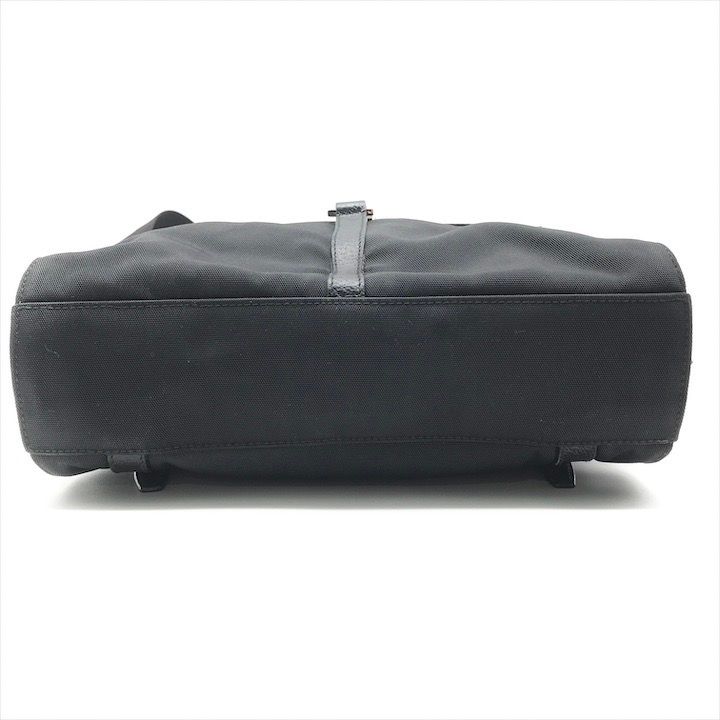 Gucci Nylon Canvas Jackie Silver Backpack Black