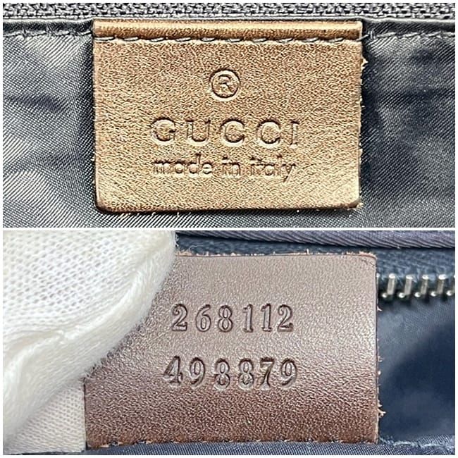 GUCCI Tote Bag Navy Red Diamante 268112 Lightweight Light