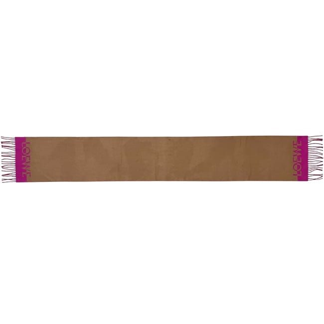 LOEWE Muffler - Beige Pink Cleaned Wool 90%