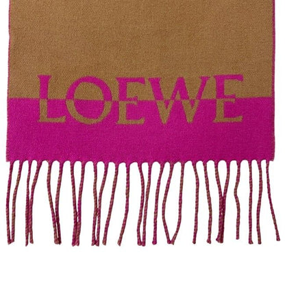 LOEWE Muffler - Beige Pink Cleaned Wool 90%