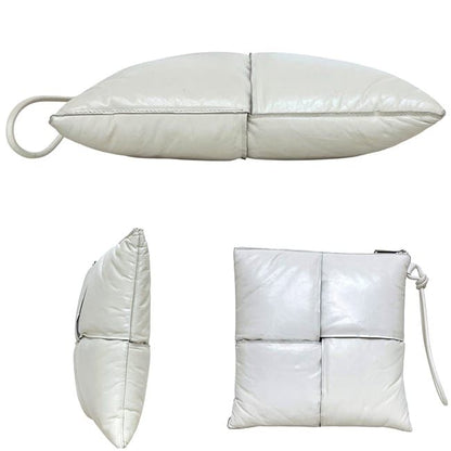 BOTTEGA VENETA Clutch Bag White Maxi Intre 630349