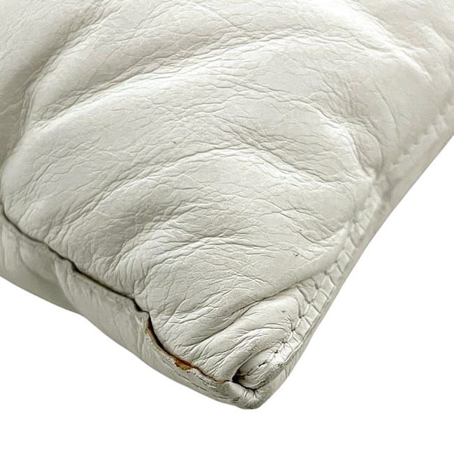 BOTTEGA VENETA Clutch Bag White Maxi Intre 630349