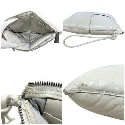 BOTTEGA VENETA Clutch Bag White Maxi Intre 630349