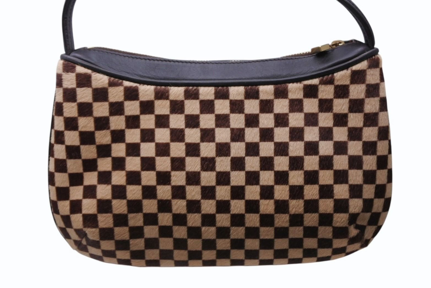 Louis Vuitton Damier Sauvage Tiger Handbag Calf Hair Leather Brown Gold — view 3