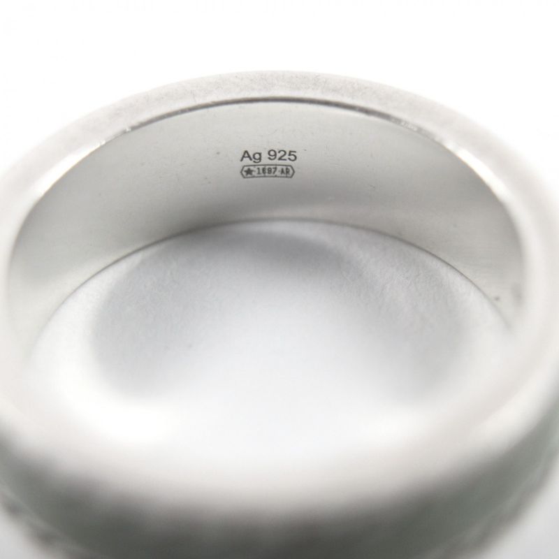 GUCCI 645573 Ag925 Enamel Interlocking G Ring -ring Silver- Green 18 Made In