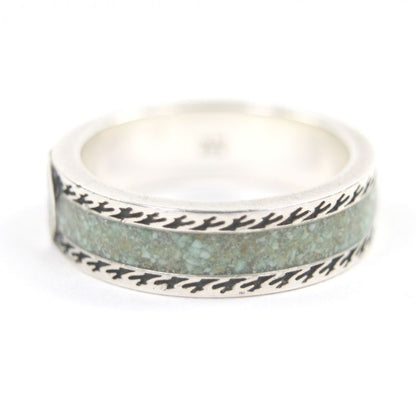 GUCCI 645573 Ag925 Enamel Interlocking G Ring -ring Silver- Green 18 Made In