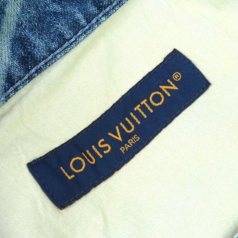 Louis Vuitton 24AW 100% Cotton Monogram Print Denim Shorts Indigo Blue-31 Made