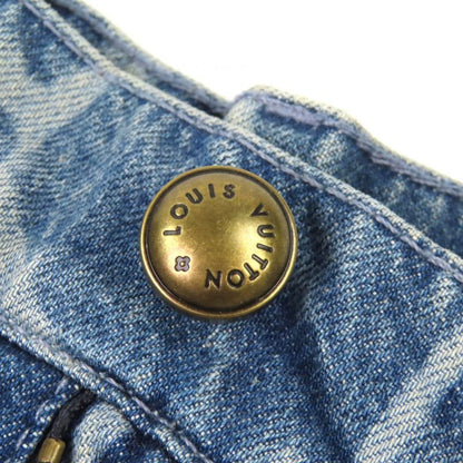 Louis Vuitton 24AW 100% Cotton Monogram Print Denim Shorts Indigo Blue-31 Made