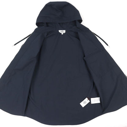 HERMES H566160h2 100% Cotton Zip Up Hooded Blouson Jacket Light Hand Navy