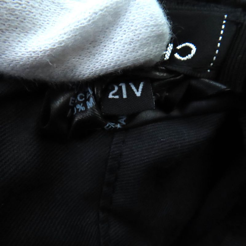 CHANEL 21V 100% Cotton Coco Mark Plate Pile Bucket Hat Navy M Made In Italy