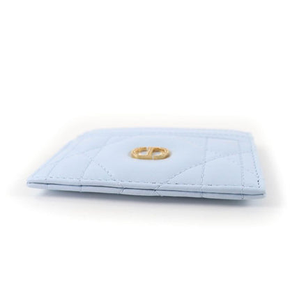 Christian DIOR 25AW DIOR Caro Freesia Crystal Card Holder - Lambskin Card Case