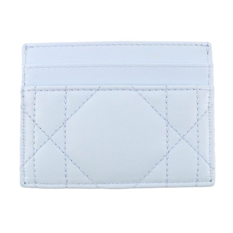 Christian DIOR 25AW DIOR Caro Freesia Crystal Card Holder - Lambskin Card Case