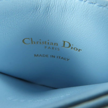 Christian DIOR 25AW DIOR Caro Freesia Crystal Card Holder - Lambskin Card Case