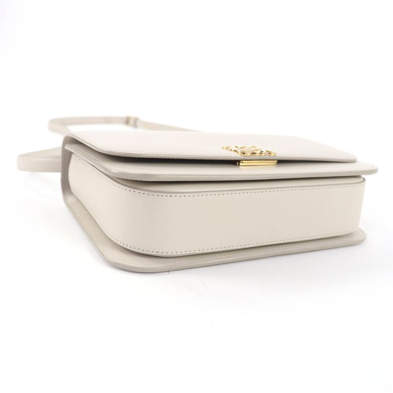 LOEWE Goya Medium Togo Store Anagram Leather Shoulder Bag Gold Hardware Storage