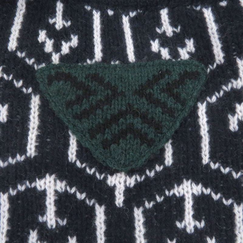 PRADA 21AW Umb258 Virgin Wool Cashmere All Over Pattern Triangle Logo Long