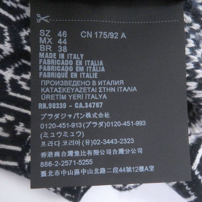 PRADA 21AW Umb258 Virgin Wool Cashmere All Over Pattern Triangle Logo Long