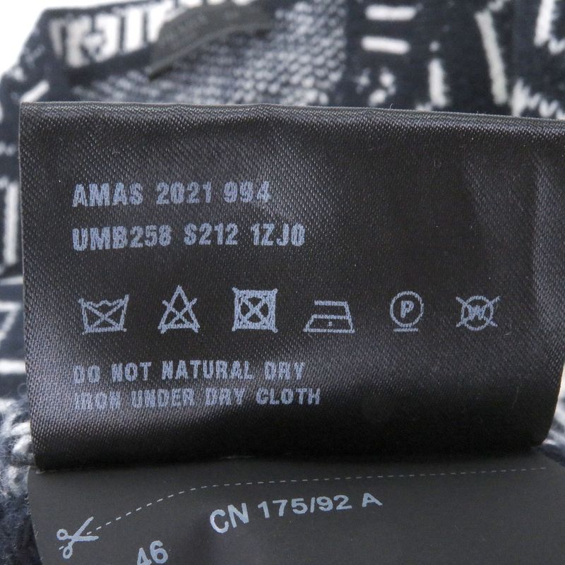 PRADA 21AW Umb258 Virgin Wool Cashmere All Over Pattern Triangle Logo Long