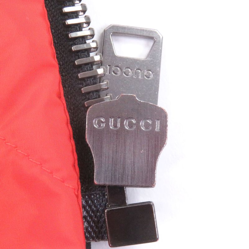 GUCCI 512997 Sega Pool Patch Nylon Jacket Logo Patch Filled Nylon Coat Black