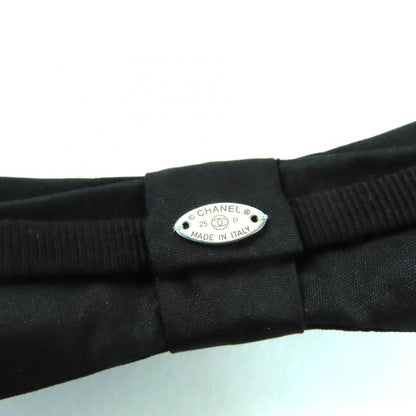 CHANEL 25P Aaa845 Coco Mark Ribbon Headband With Fake Pearl Hair Accessory