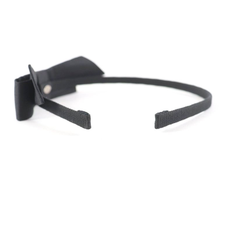 CHANEL 25P Aaa845 Coco Mark Ribbon Headband With Fake Pearl Hair Accessory